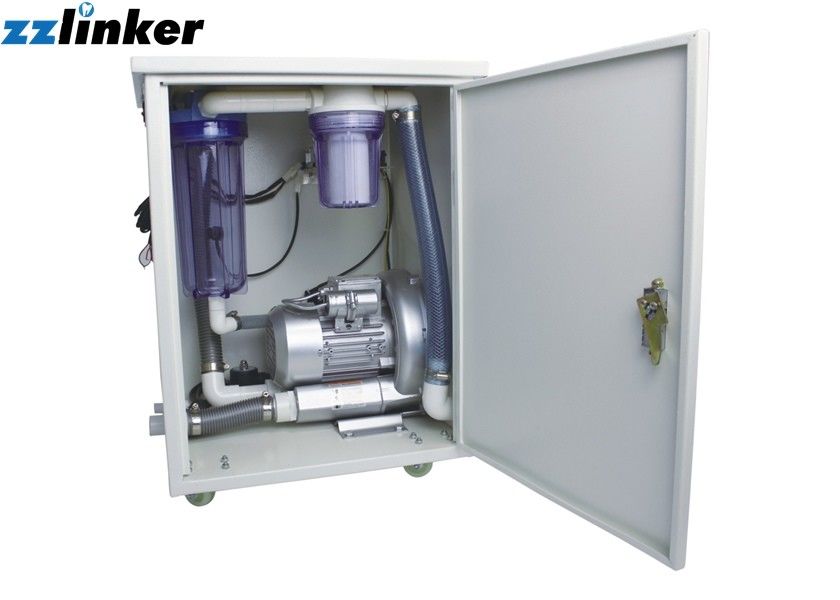 Mobile Dental Air Compressor , Vacuum Pump Equipment Metal Box Packing Dental Suction Unit Support