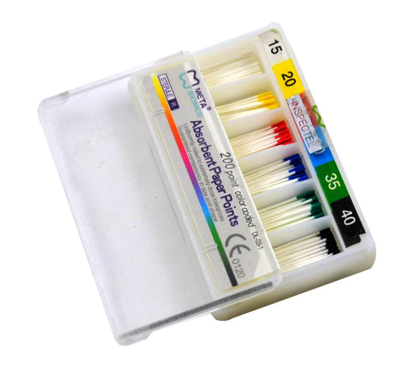 Absorbent Dental Gutta Percha Points Different Size ISO Color Coded