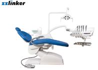 Hydraulic Dental Chair Unit Blue Color Top Mounted 3 Memory Cushion Luxurious